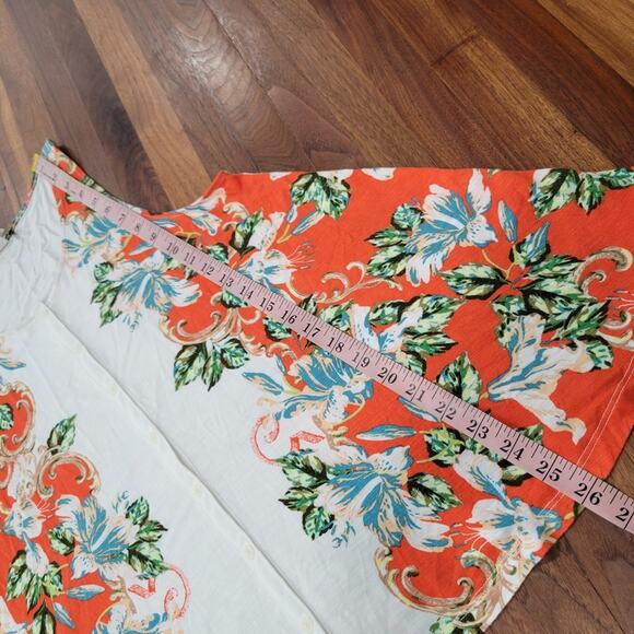 Anthropologie Akemi + Kin Floral Flowy Button Front Tank Size Medium - Picture 3 of 6